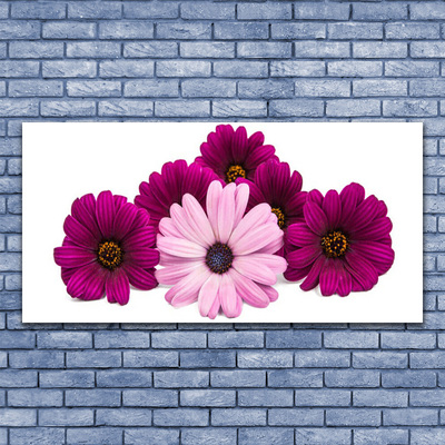 Canvas print Flowers floral red pink