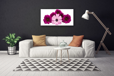 Canvas print Flowers floral red pink