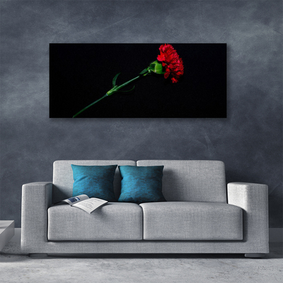 Canvas print Flower floral red green