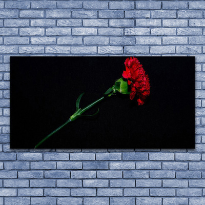 Canvas print Flower floral red green