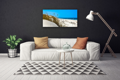 Canvas print Beach landscape green white