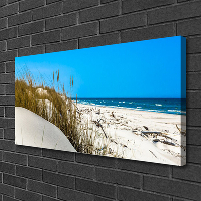 Canvas print Beach landscape green white