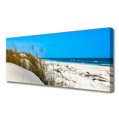 Canvas print Beach landscape green white