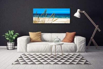 Canvas print Ocean beach landscape brown blue