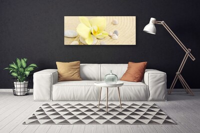 Canvas print Flowers floral white green