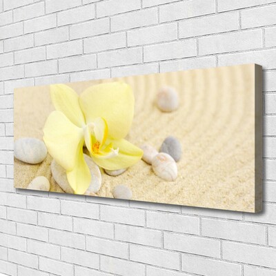 Canvas print Flowers floral white green