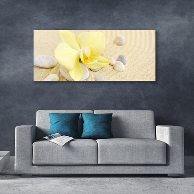 Canvas print Flowers floral white green