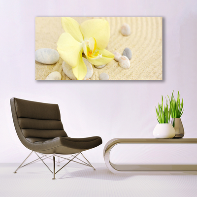 Canvas print Flowers floral white green