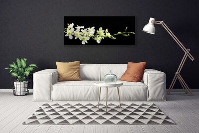 Canvas print Flowers floral white green