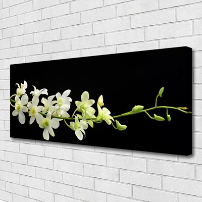 Canvas print Flowers floral white green