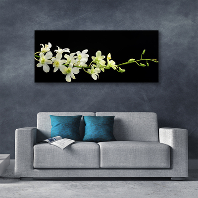 Canvas print Flowers floral white green