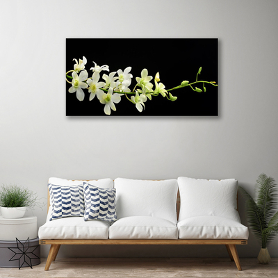 Canvas print Flowers floral white green