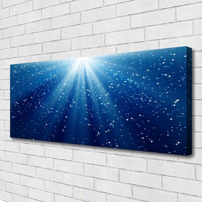 Canvas print Abstract art blue white