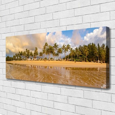 Canvas print Beach landscape yellow green