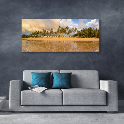 Canvas print Beach landscape yellow green