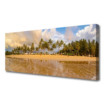 Canvas print Beach landscape yellow green