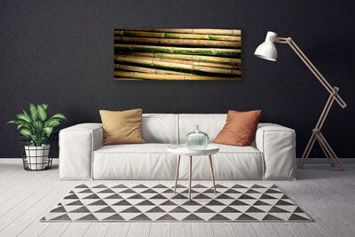 Canvas print Bamboo floral green