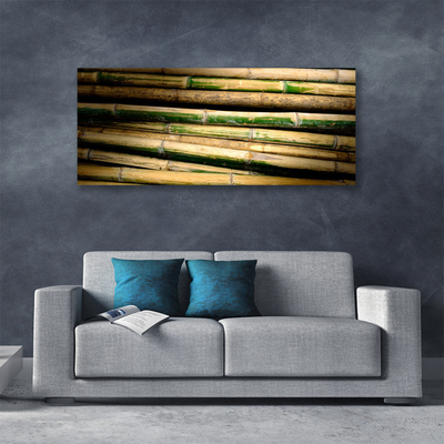 Canvas print Bamboo floral green