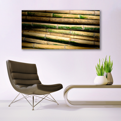 Canvas print Bamboo floral green