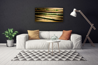 Canvas print Bamboo floral green