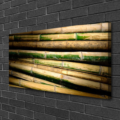 Canvas print Bamboo floral green