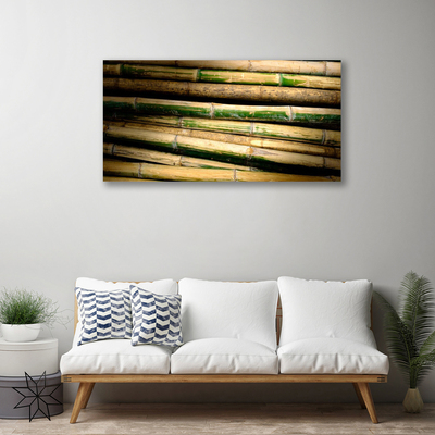 Canvas print Bamboo floral green