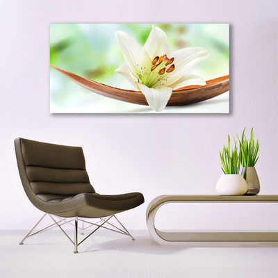 Canvas print Flower floral white