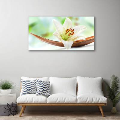 Canvas print Flower floral white