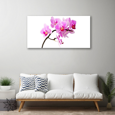 Canvas print Flowers floral pink brown