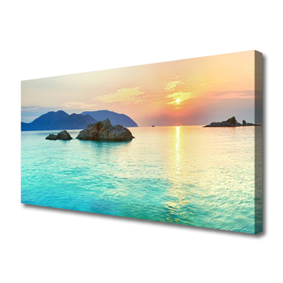 Canvas print Sea landscape blue