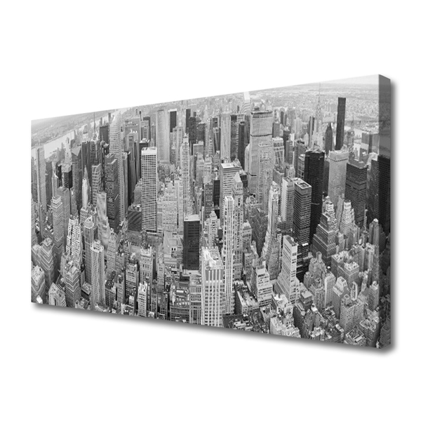 Canvas print City houses grey