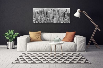 Canvas print City houses grey