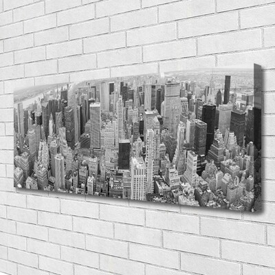 Canvas print City houses grey