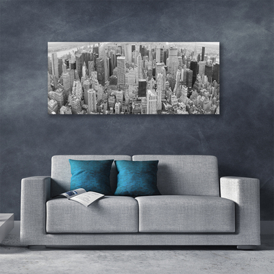 Canvas print City houses grey