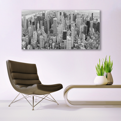 Canvas print City houses grey