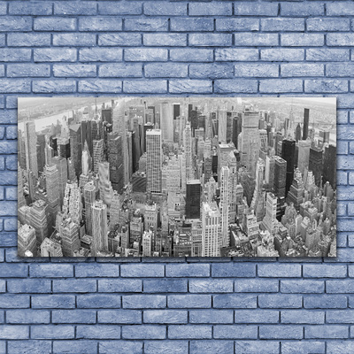 Canvas print City houses grey