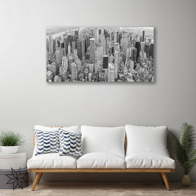 Canvas print City houses grey