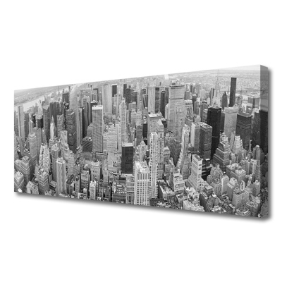 Canvas print City houses grey