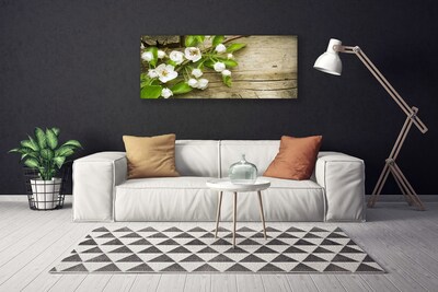 Canvas print Flowers floral white green