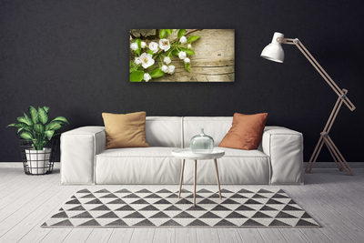 Canvas print Flowers floral white green