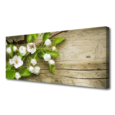 Canvas print Flowers floral white green