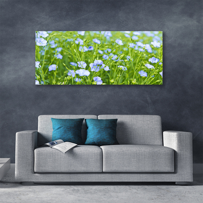 Canvas print Flowers grass nature purple green