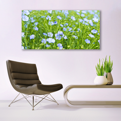 Canvas print Flowers grass nature purple green