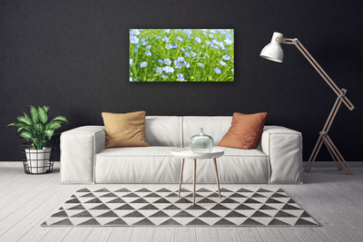 Canvas print Flowers grass nature purple green