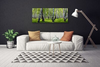 Canvas print Forest nature black white green