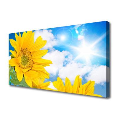 Canvas print Flowers floral yellow