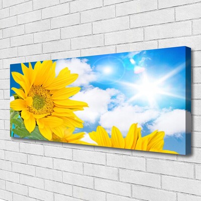 Canvas print Flowers floral yellow