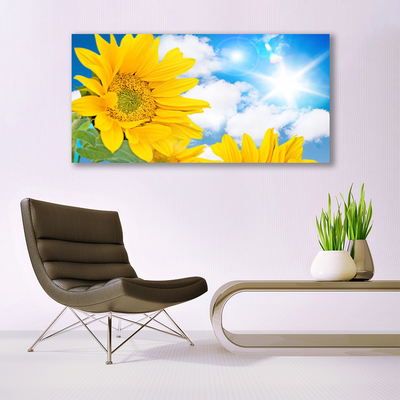 Canvas print Flowers floral yellow