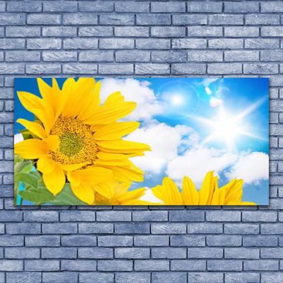 Canvas print Flowers floral yellow