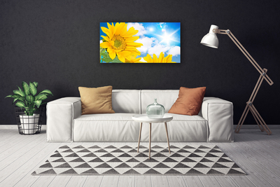 Canvas print Flowers floral yellow